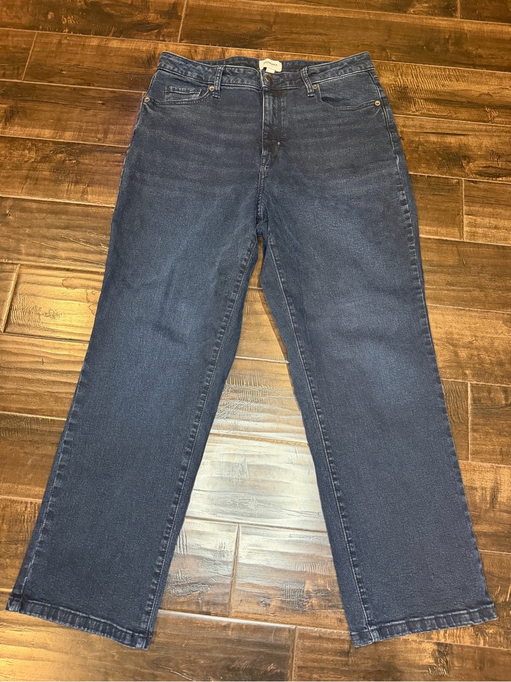 Sonoma Goods For Life Curvy Straight High Rise Jeans Dark Wash Women's Size 14R